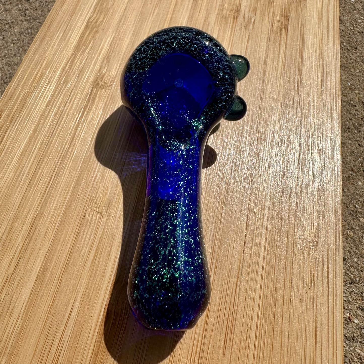 Boro Vault Colorado Spoon Green Dichroic + Cobalt Blue + Blue Stardust