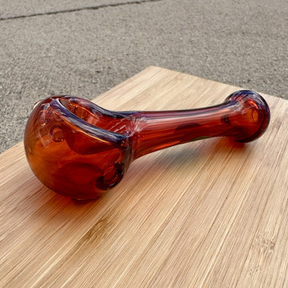 Boro Vault Colorado Spoon Amber Purple Vac Stack + Clear Dots