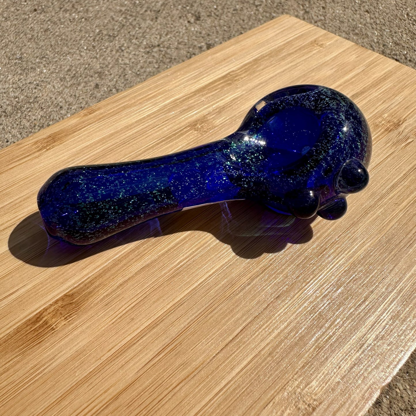 Boro Vault Colorado Spoon Green Dichroic + Cobalt Blue + Blue Stardust