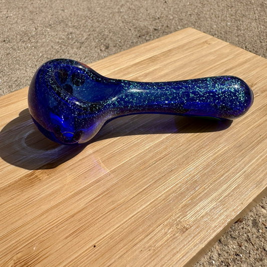 Boro Vault Colorado Spoon Green Dichroic + Cobalt Blue + Loki's Lipstick